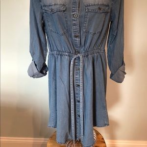 Denim shirt dress